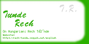 tunde rech business card